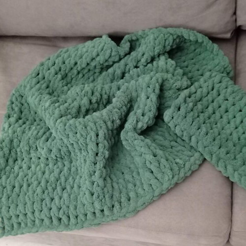 Handmade pet set with Alize Puffy yarn, hypoallergenic, green