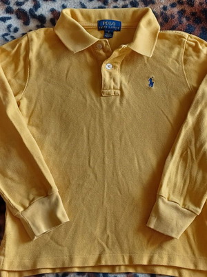 Polo Ralph Lauren long-sleeve shirt like new, yellow, size 110 cm, 5 years
