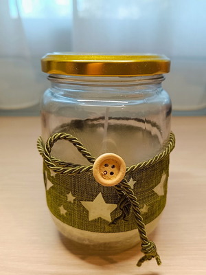 Handmade scented candle in jar new