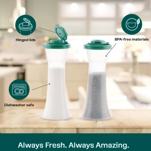 Tupperware salt and pepper shakers 260 ml, set of 2