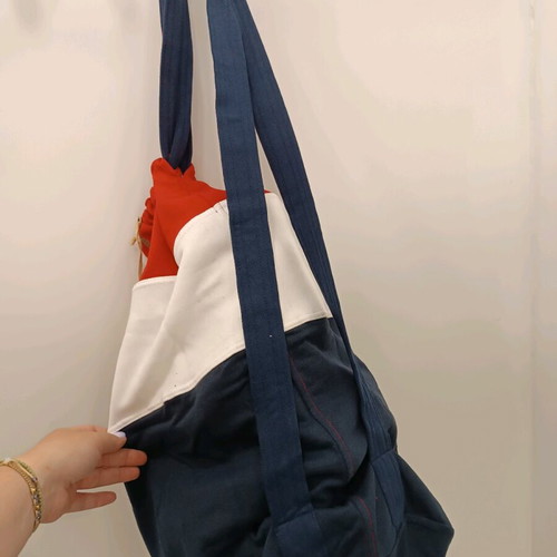 Handmade Back Bag backpack new, blue and red