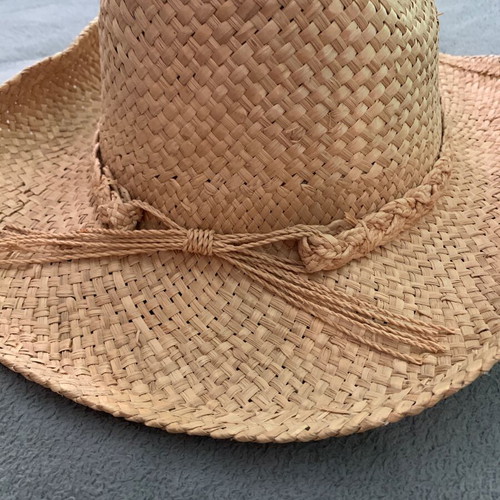 Western women's straw hat like new, beige, XL size