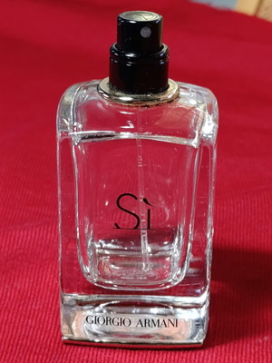 Giorgio Armani Si empty perfume bottle used, 50ml, no cap
