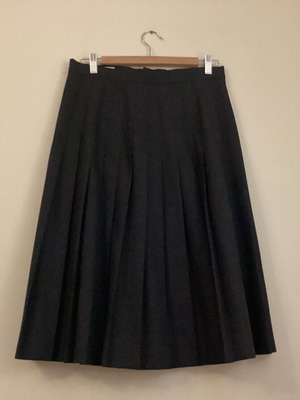 Pleated wool skirt like new, 100% virgin wool, gray, 1990s