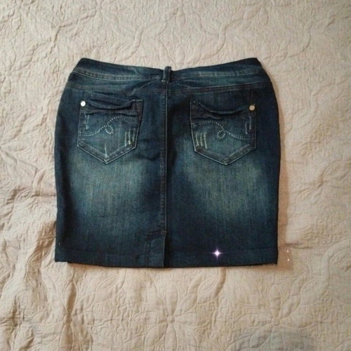 Mini denim skirt like new, size M, blue