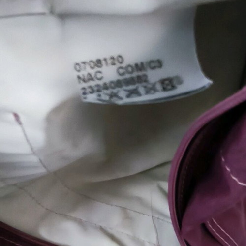 Longchamp Le Pliage shoulder bag purple used with brown leather details