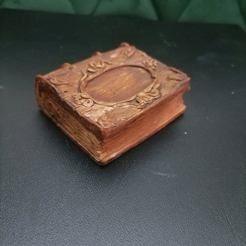 Handmade plaster sculpture book brown, new