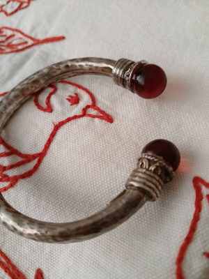 Silver 925 Hammered Vintage Handcuff Bracelet like new