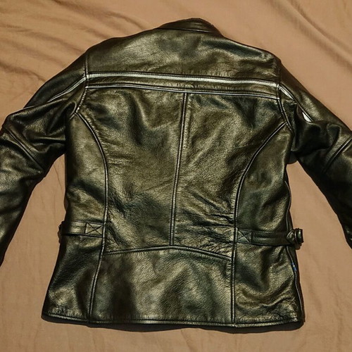 Jofama motorcycle jacket like new, genuine leather with protectors, size 36