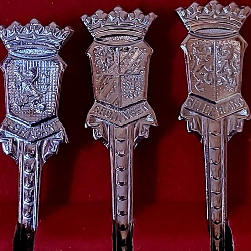 Vintage Dutch Collectible Set of 12 Spoons Made in Holland, New