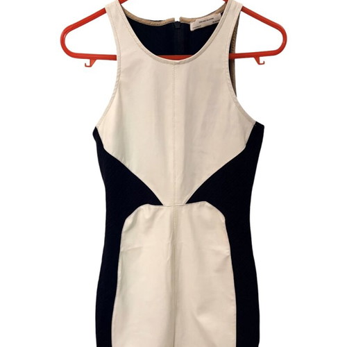 Bodycon dress Zara with faux leather front size S like new