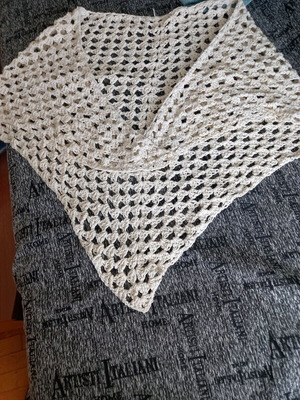 Knitted handmade sarpa summer cotton beige 160x80 new