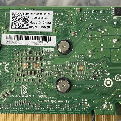 NVIDIA Quadro K620 2GB DDR3 PCIe graphics card used, Dell workstation GPU CAD DVI DisplayPort