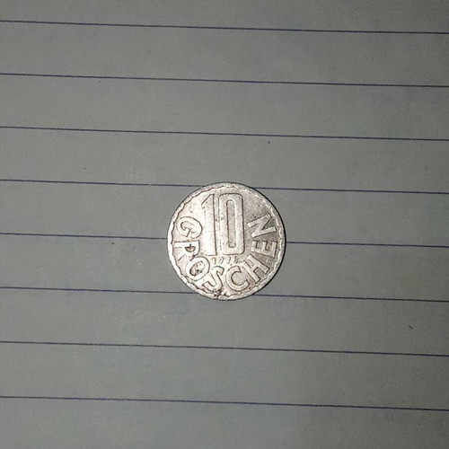 10 Groschen coin used 1976 Austria in very good condition