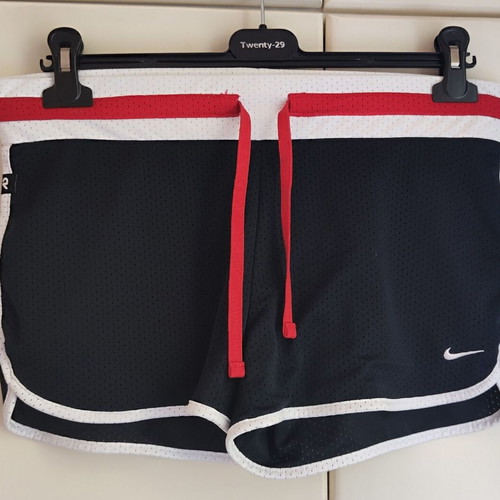 Nike vintage running mesh shorts used, navy blue and red, size M