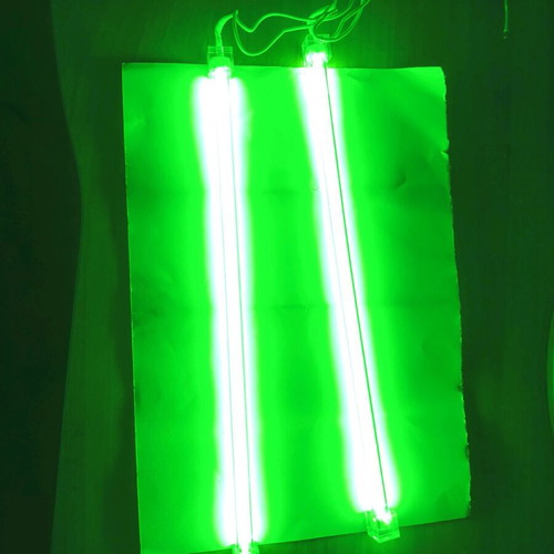Neon lighting kit for desktop, green twin lamp
