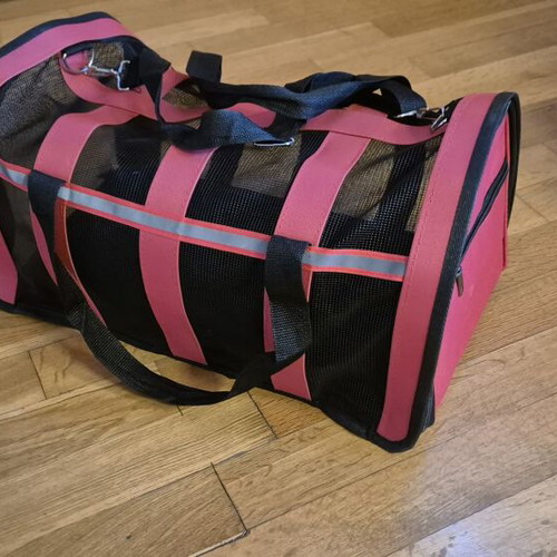 Pet carrier bag red 48x28x26cm