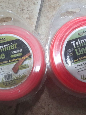 BAX trimmer line 2.7mm x 12 meters, set of 2 new