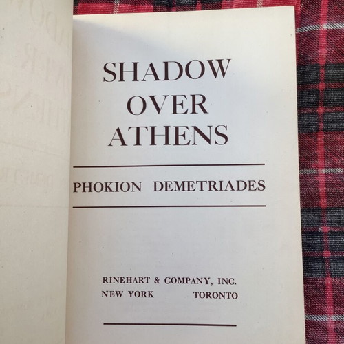 Graphic novel Shadow over Athens used, first edition 1946