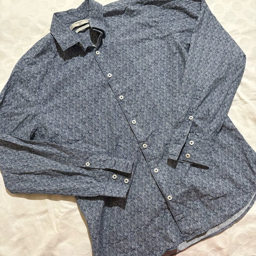 Mango long-sleeve slim fit shirt blue pastel like new size M