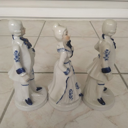 Vintage musical trio figurines 21 cm tall, like new