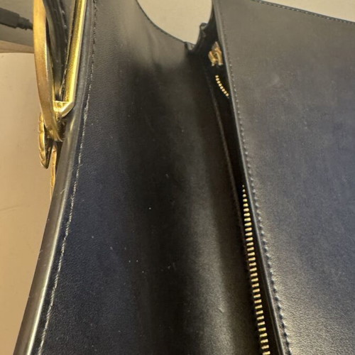 Pinko black leather shoulder bag