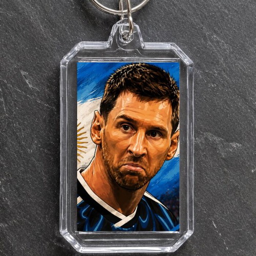 Acrylic keyring inspired by Lionel Messi 2026 World Cup
