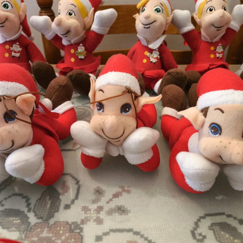 Set of plush Christmas bears like new, 20 pieces