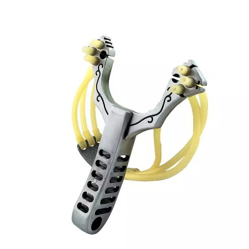 Metal Combat Hunting Slingshot new with 8 rubber bands