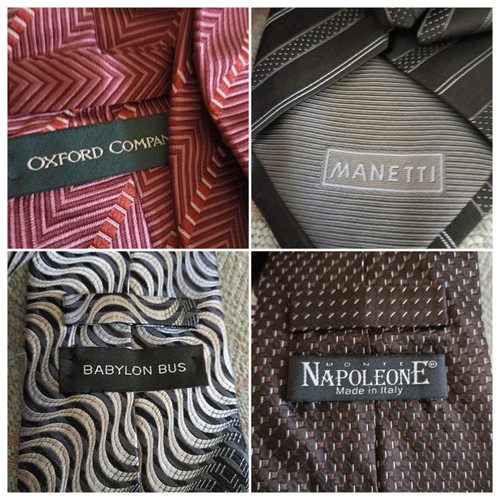 Silk branded ties used, pack of 5 plus 1 gift
