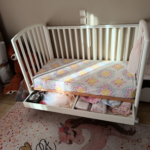 Pali wooden crib with storage and Maclaren baby stroller like new