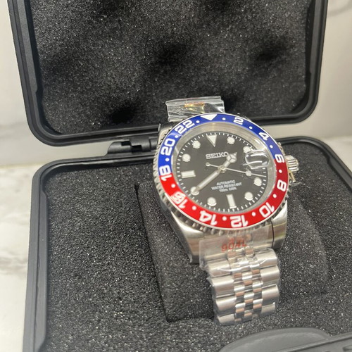 Seiko Pepsi mod automatic wristwatch, 40mm, ceramic bezel