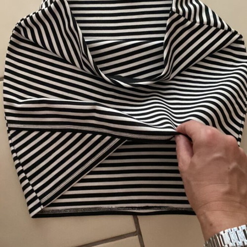 Zara mini striped skirt black and white new