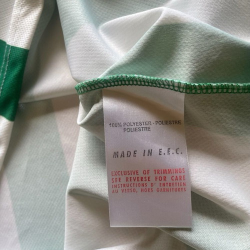 Vintage Puma Green White Striped Football Jersey XL Retro 90s Like New
