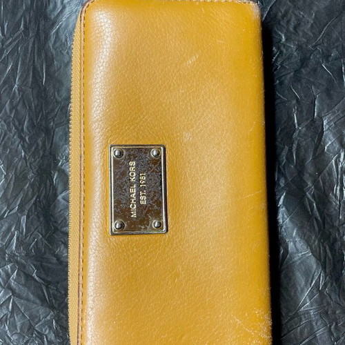 Michael Kors women's wallet used, beige