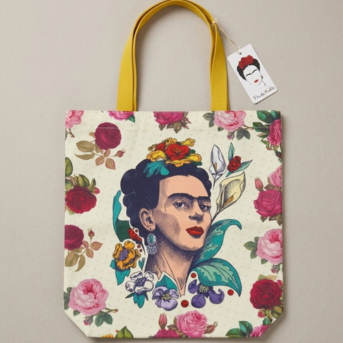 Frida Kahlo fabric bag new with yellow Crunchie gift