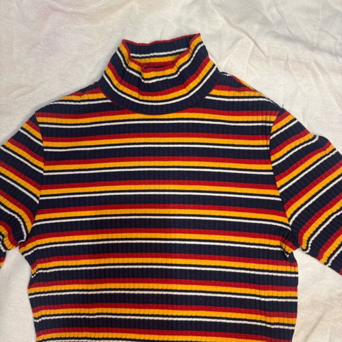 Pink Woman striped colorful turtleneck like new, size S