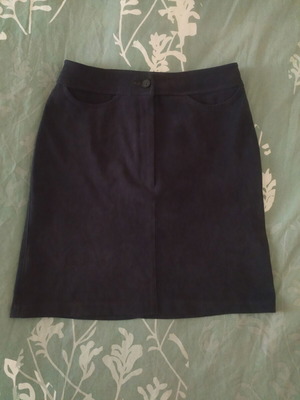 Adam's skirt No 34, grey, suede-like fabric