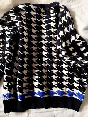 Zara knit cotton pullover used, black and white