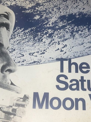 Space Age Moonwalk λιθογραφία μεταχειρισμένη, γιγαντόποστερ 170cm δεκαετίας 1960