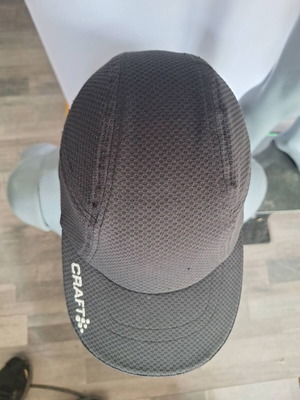 Craft running sports cap, breathable mesh, dark grey