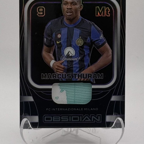 Marcus Thuram 2023-24 Panini Obsidian Atomic Material Electric Etch Purple /50 card