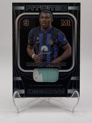Marcus Thuram 2023-24 Panini Obsidian Atomic Material Electric Etch Purple /50 card