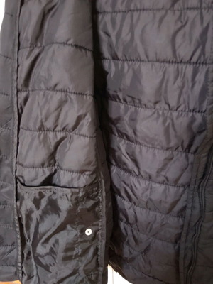 Pull & Bear women's quilted jacket large used black