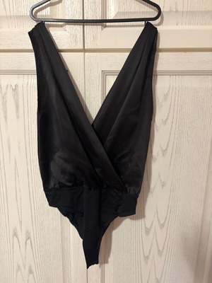 Zara satin black bodysuit like new