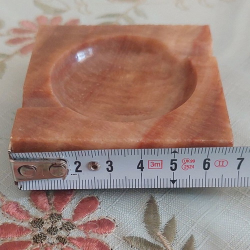 Vintage marble ashtray like new, square 7 cm