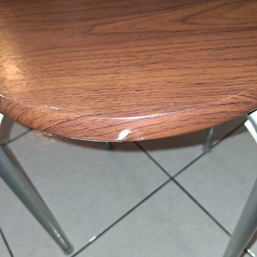 Wooden metal stool used