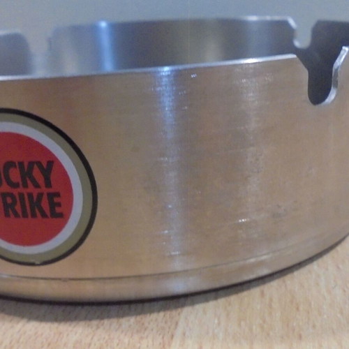 Lucky Strike Cigarettes Promotional Metal Ashtray Like New