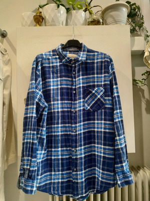 Winter shirt used, blue, size M