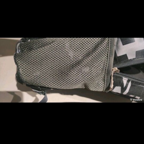 Polo backpack used, black and green, spacious with laptop sleeve